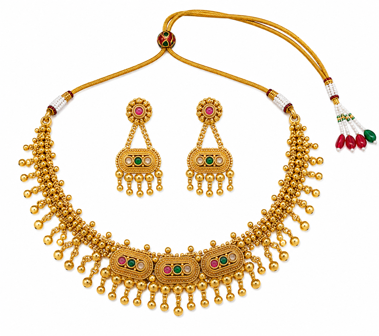 Rajnandini Antique Heritage Necklace Set