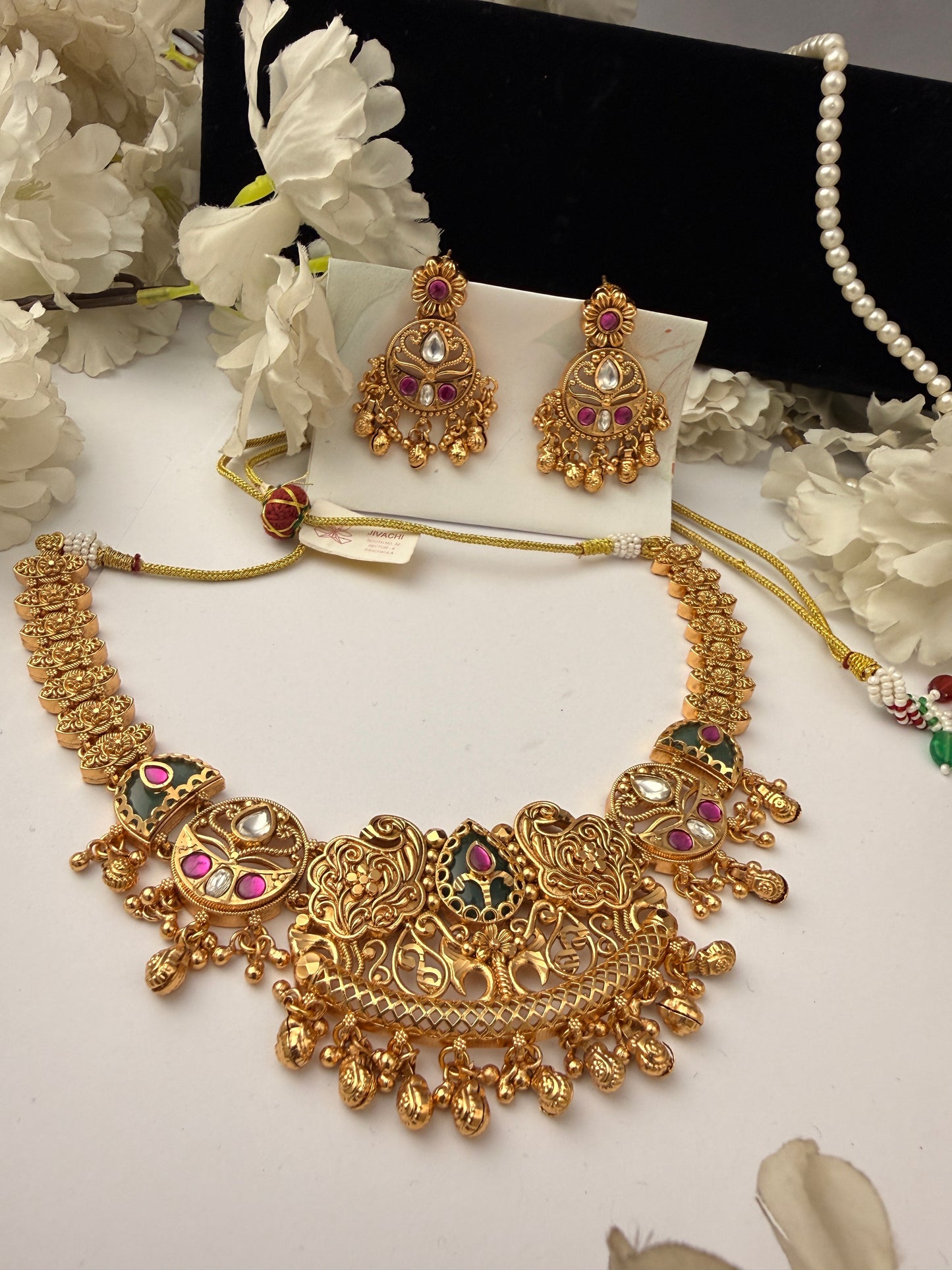 Anvika Heritage Kundan Bridal Necklace Set