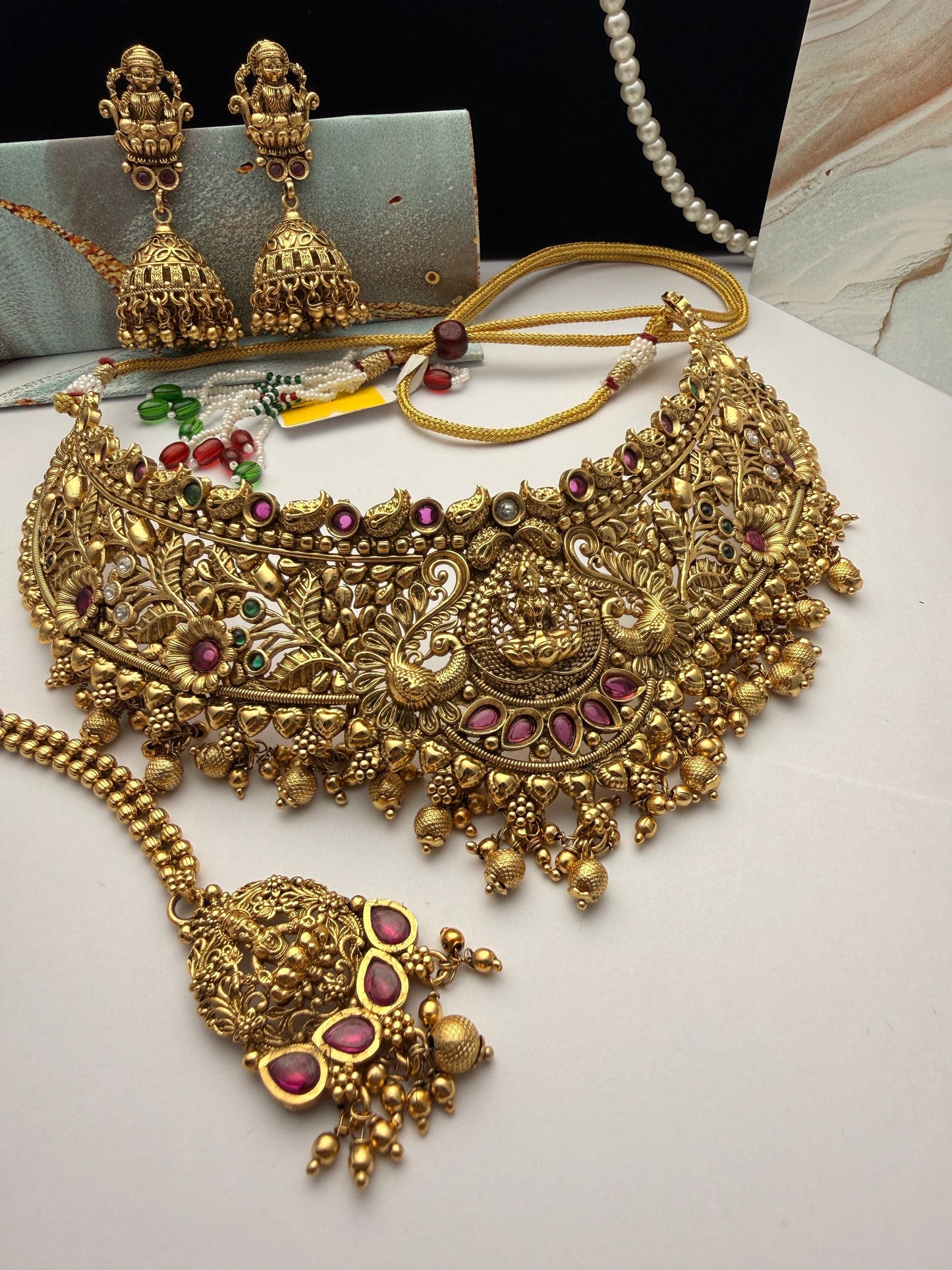 Sri Lakshmi Royale Temple Bridal Necklace Set