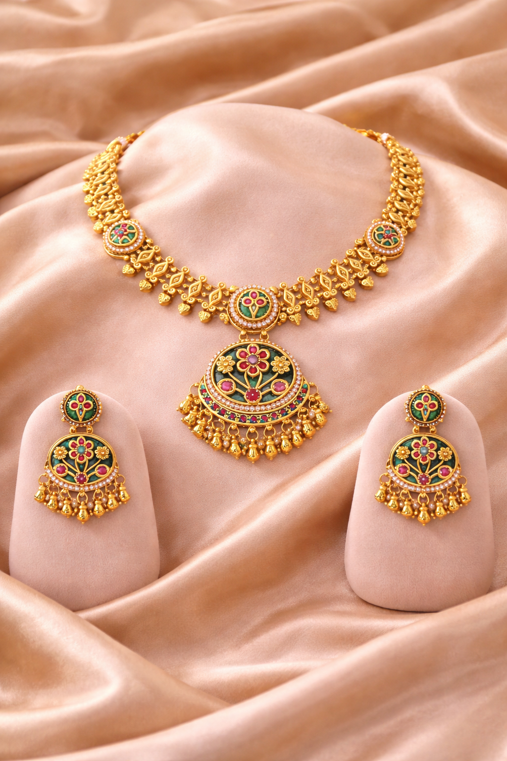 Padma Ratna Floral Necklace Set