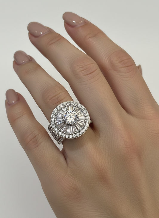 Radiant Aurora Crown Ring