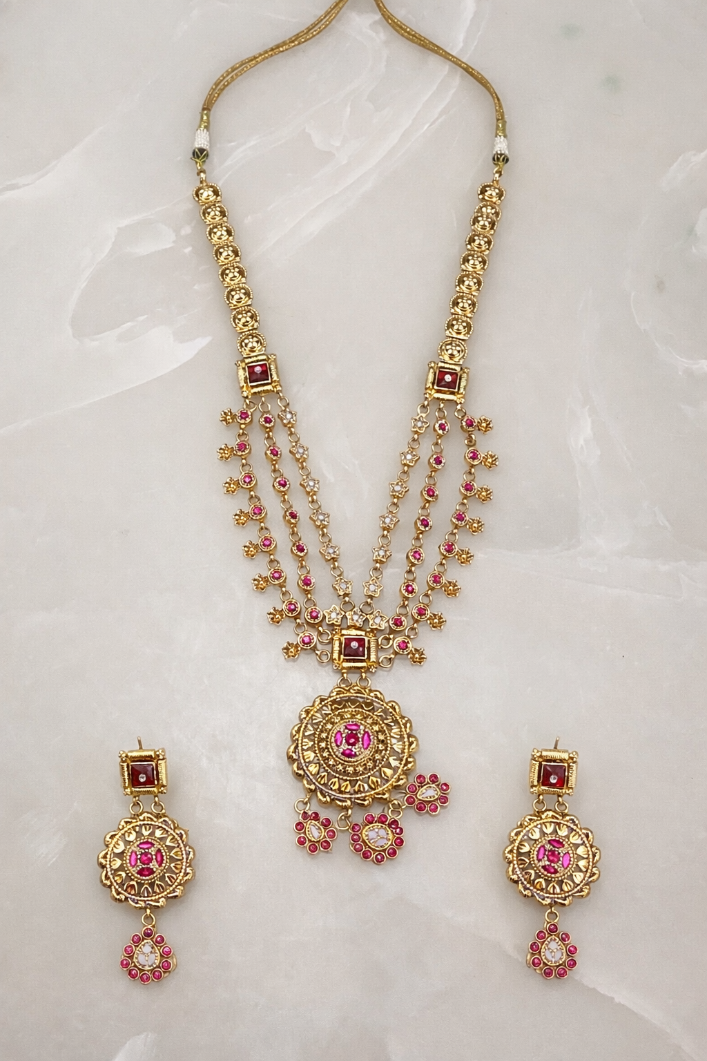 Rajkumari Padmahaar Necklace Set