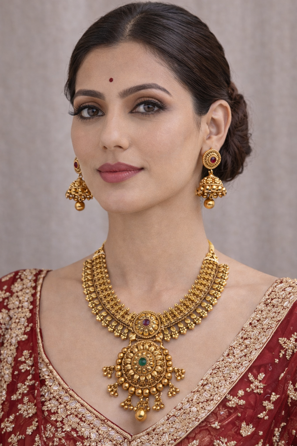 Rajwada Pushpa Haar Necklace Set