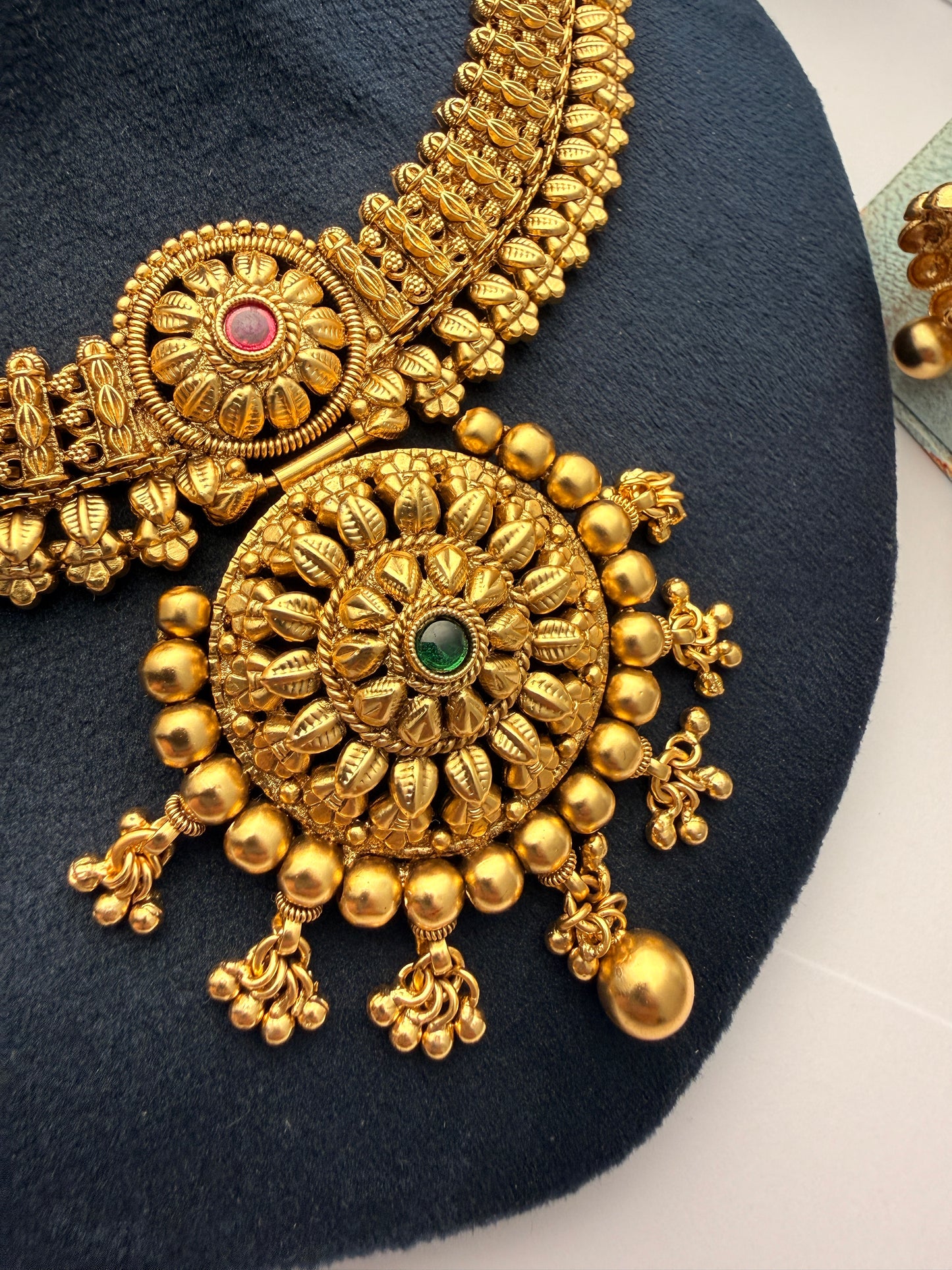 Rajwada Pushpa Haar Necklace Set