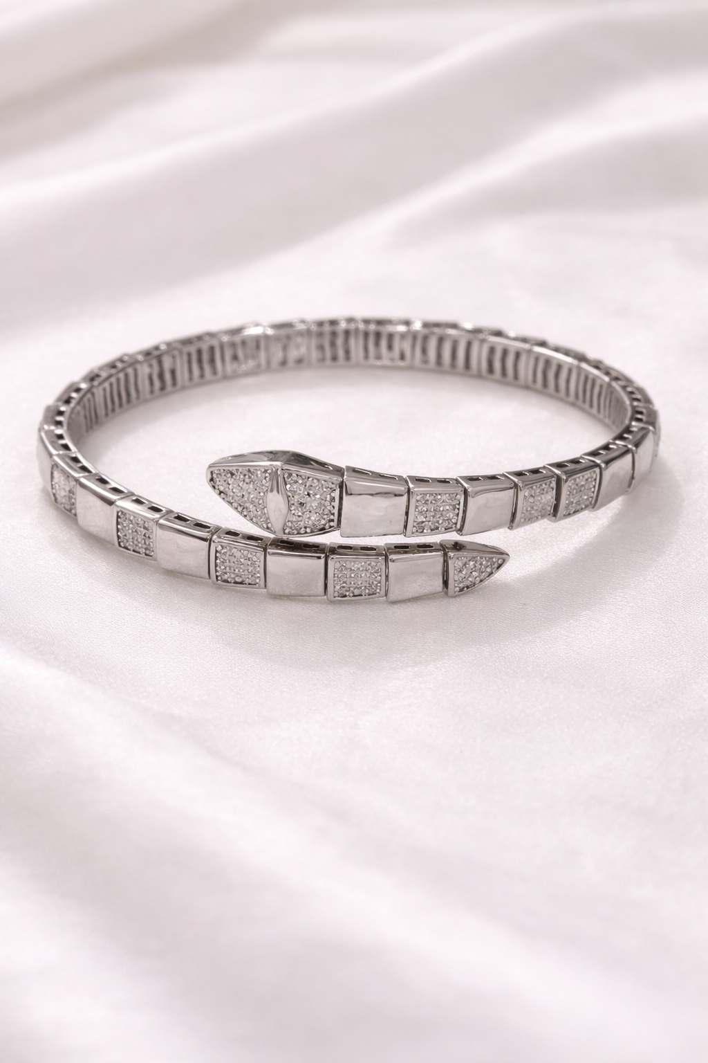 Serpentina Luxe 925 Silver CZ Bracelet