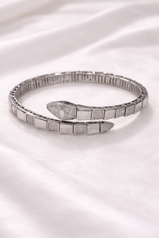 Serpentina Luxe 925 Silver CZ Bracelet