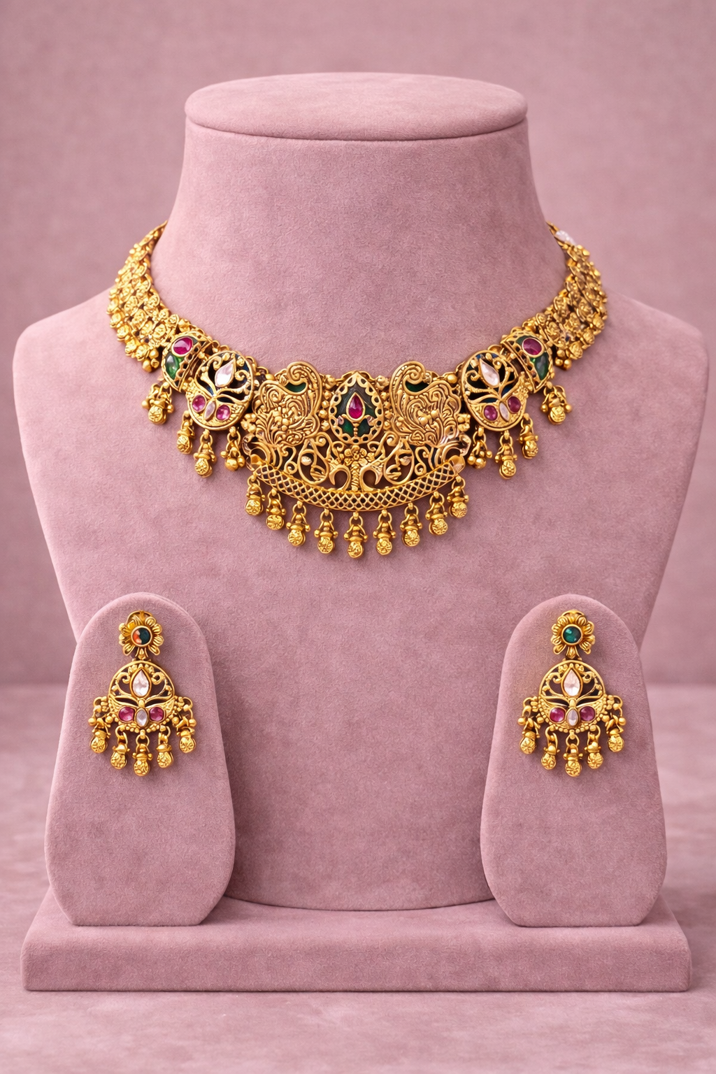 Shreeva Antique Necklace Set