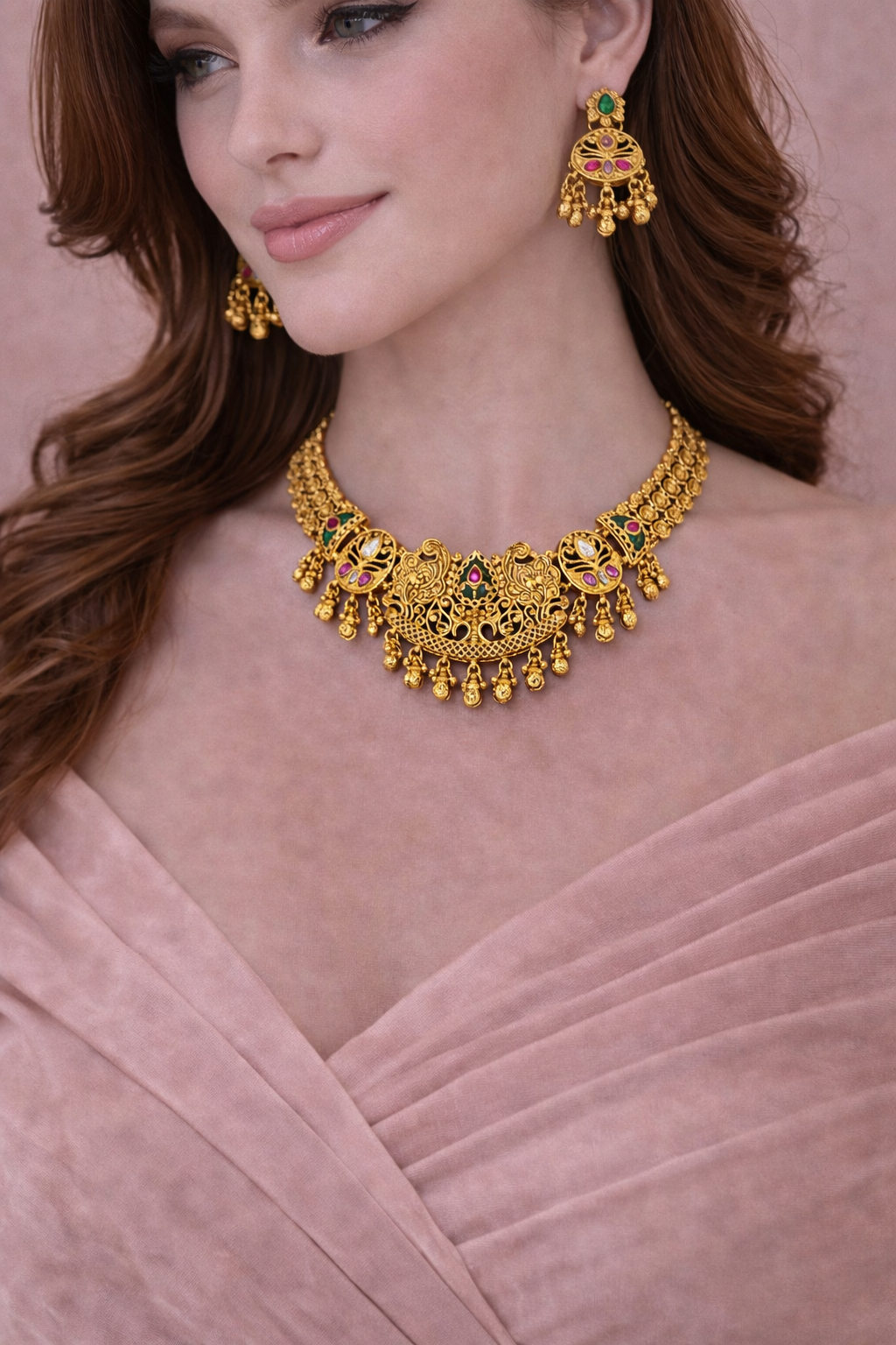 Shreeva Antique Necklace Set