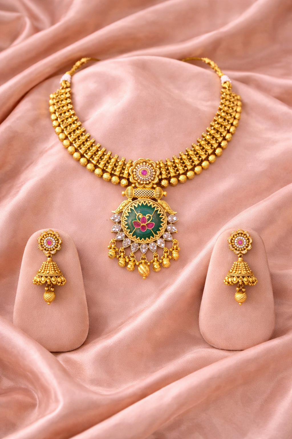 Shringar Lotus Necklace Set